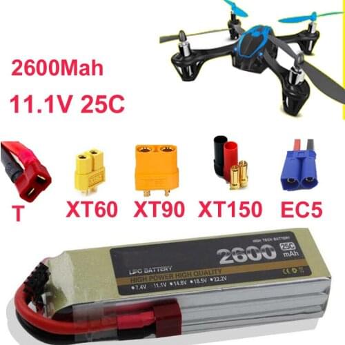 High rate LIPO battery 3s 25c 11.1v 2600mah aeromodeling aircraft li-poly battery 25C low resistance rechargeable fpv battery