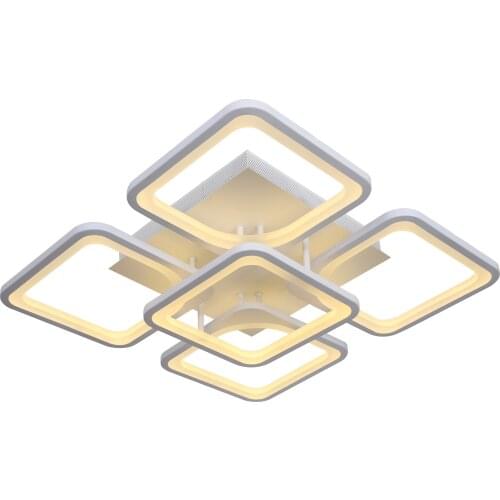 Remote control Modern Led chandelier spuare lightFor Bedroom Dining Room Home Deco Acrylic indoor Ceiling Chandelier Fixtures