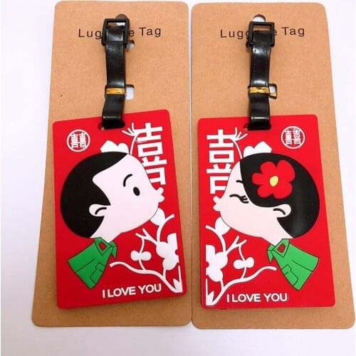 Wedding Style Anime Travel Accessories Luggage Tag Suitcase ID Address Portable Tags Holder Baggage Label Gifts New