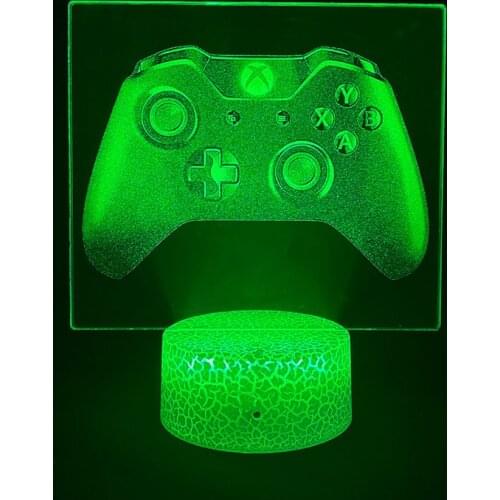 LED 3D Picture Lamp Light Gamepad Xbox Alarm Clock Base Bedroom Nightlight for Boyfriend Birthday Gift