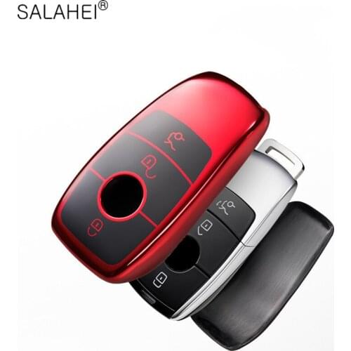 TPU Soft Car Smart Key Cover Case Shell Bag Protective For Mercedes Benz 2017 E Class W213 2018 S Class Accessories Car styling
