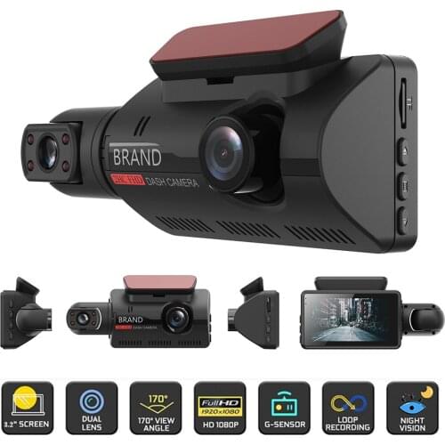 Universal HD 750P 2 Million Pixels Car DVR Auto IPS Screen Display Smart Mobile Monitor Recorder Night Vision Infrared Dashcam