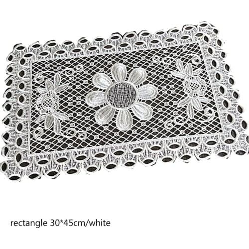 High quality Embroidery lace drink table place mat Christmas pad Cloth placemat cup mug tea coaster dining doily kitchen