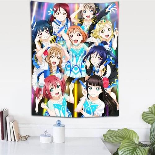 Japan Anime LOVE LIVE! School idol project Tapestry Wall Hanging Cloth Customized Ghost Background Room Decoration Art Painting