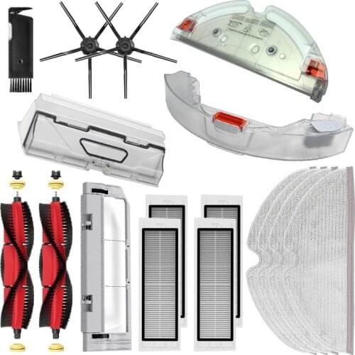 For XiaoMi Roborock s5 Max s6 MaxV s6 Pure Vacuum Spare Parts Water Tank Dust Box HEPA Filter Main Brush Mop Cloth Side Brush