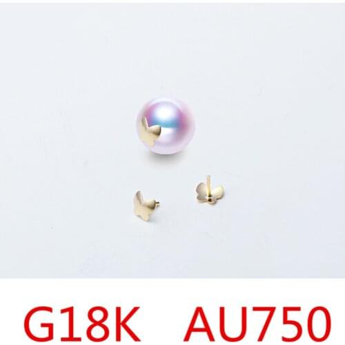 G18K Yellow Gold color Bead Caps Fit Jewelry Findings Making End Caps 4mm