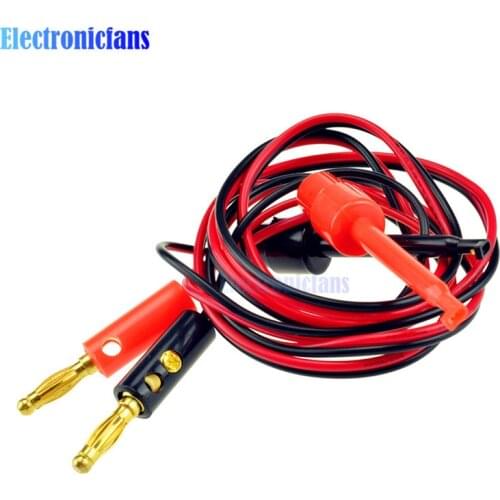 1 Pair Small Test Hook Clip to Banana Plug for Multimeter Test Lead Cable