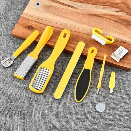 10 in 1 Foot Scrubber Professional Pedicure Tools Kit Exfoliating Rasp Callu File Scrubber Cleaner Foot Remover Feet Set E8R7