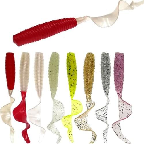 100Pcs Wobblers Soft Bait Saturn Worm 1.7-5.7g 55-85mm Swimbaits Silicone Soft Lure Carp Artificial Soft Lures Fishing Rod Tools