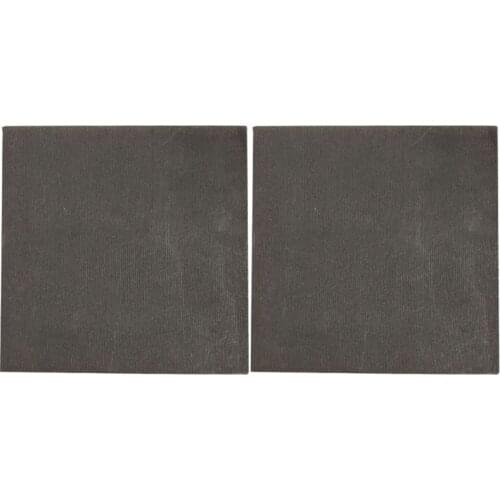 2pcs 100x100x2mm High Pure Carbon Graphite Sheet Electrode Plate Anode Panel Mould DIY Use