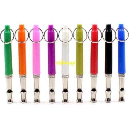 200pcs/lot Fast Shipping Adjustable ultrasonic DOG whistle sound to stop barking Portable keychain pet training sonic flute
