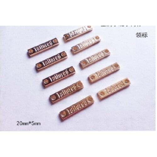 2015 promotion !customised logo designed metal labels tags 1000 pieces/lot free shipping by China Post