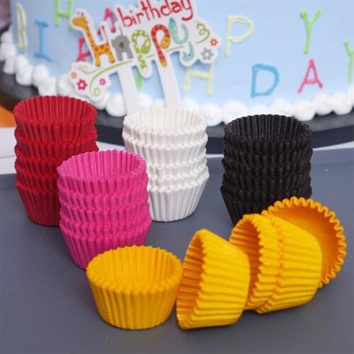 2021 Paper Thomas Fen Cake Cup Baking Oil Paper Pad Mini Cake Lining Greaseproof Paper Cup Muffin Solid Color Baking Decoration