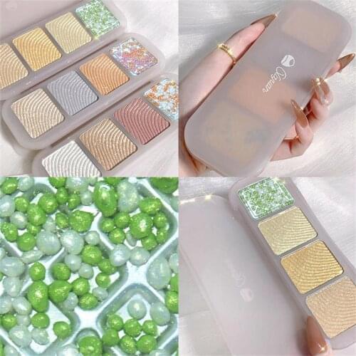 4 Color Eye Shadow Matte Glitter Powder Easy To Color Without Flying Waterproof Long Lasting Eye Shadow Makeup Cosmetics