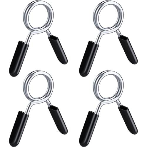 4 pcs 25/28/30 mm Barbell Clamp Spring Collar Clips Gym Weight Dumbbell Lock Standard Lifting Kit