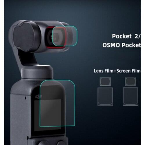 4pc/Lot DJI Pocket 2 Screen Film Camera Lens Protective Film for DJI OSMO Pocket Gimbal Camera and display Accessories