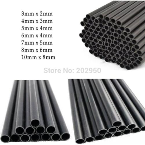 8pcs/lot New 3K Carbon Fiber Tube 2mm/3mm/4mm/5mm/6MM/7MM/8MM/10MM for Quadcopter Multicoptor (500mm)