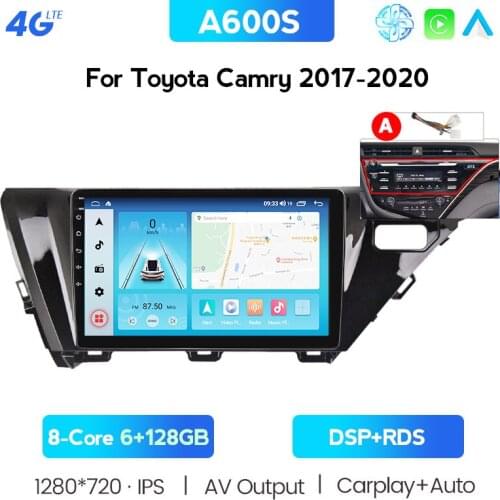 Car Radio 2DIN Android DVD Player FOR Toyota Camry 2018 2019 2020 Car Stereo Auto Radio Auto Audio Head Unit GPS Navigation DSP