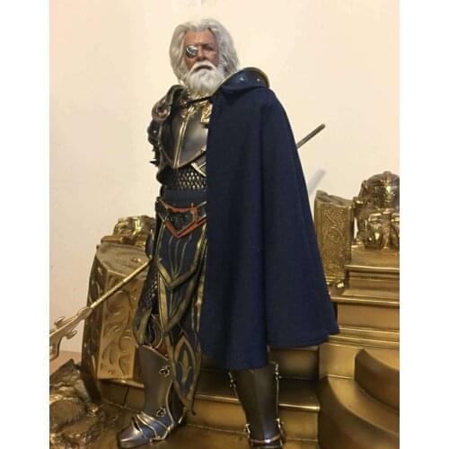 1:6 Black Ancient Soldier Side Shoulder cloak Coat For 12" Figure Body