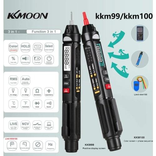 KKMoon kkm99/kkm100 Digital Multimeter Large Screen High Definition 1Hz~10MHz Mini Portable Intelligent AC/DC Multimeter Tester