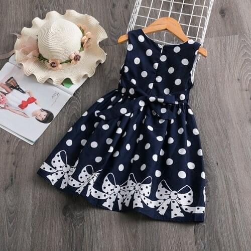 Kids Dress Summer 2020 Dresses Girls Dresses Dot Sleeveless Teenager Girl Party Dress For 3 6 8 Year Children Kids Clothes