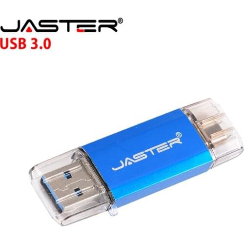 JASTER OTG 2 in 1 USB Flash Drives USB3.0 & Type-C USB 256GB 128GB 64GB 32GB 16GB Pendrives Dual Pen Drive Cle USB