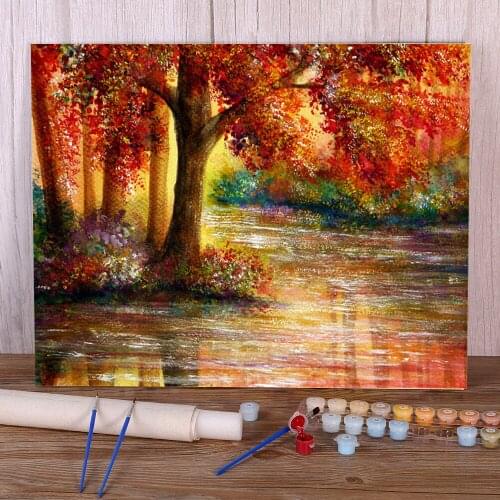 Natural Scenery Still Waters Paint By Numbers Set Acrylic Paints 40*50 Picture By Numbers Photo Home Decor Children Art