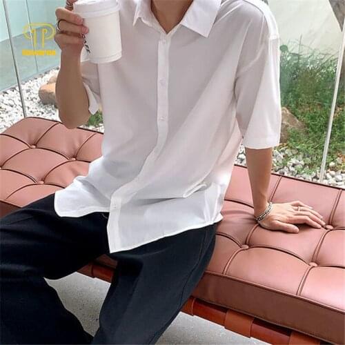 TAVARES Men Casual Dress Shirts Silk Fashion Office Social Business Collared Shirt Short Long Sleeve Work Clothes