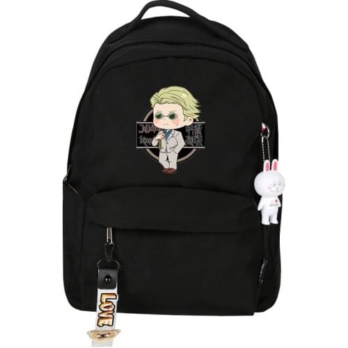 Anime Jujutsu Kaisen Nylon Backpacks Solid Travel School Bags Laptop Computer Mochila Packs Endurable Cute Teen Girls Bookbags