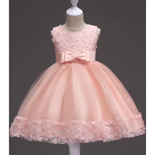 2017 new summer boys Girls Kid Bow lace dress comfortable cute baby Clothes Children Clothing