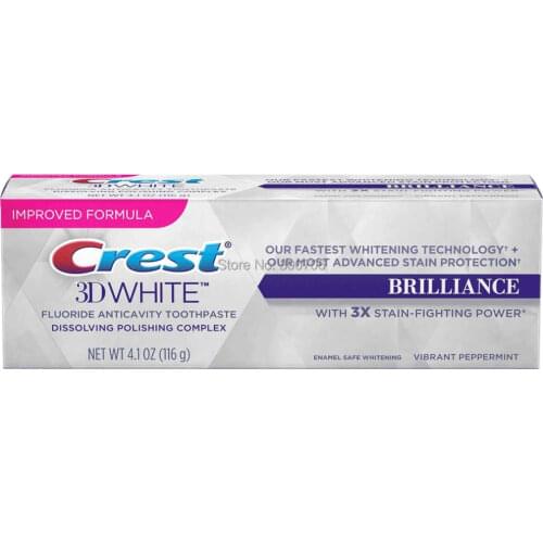 NEW! Crest 3D White Brilliance Toothpaste 4.1 oz Vibrant Peppermint
