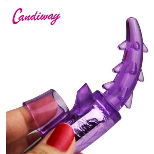 Finger Ring Vibration Thorns Stimulate Tongue Vibrator Oral Clit vagina Anal Vibrating Masturbation Adult Sex Toys For Women