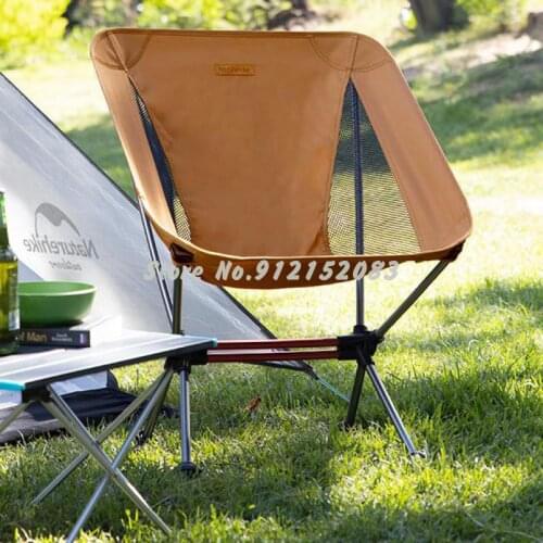 Portable Outdoor Folding Chair Ultra Light Moon Chair Fishing Camping Chair Backrest Stool