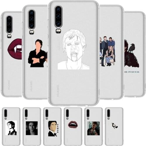 The Vampire Diaries Anime Transparent Clear Phone Case For Huawei Honor 20 10 9 8A 7 5T X Pro Lite 5G Etui Coque Hoesjes Comi