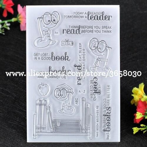 TODAY A READER TOMORROW A leader Scrapbook DIY photo cards rubber stamp clear stamp transparent stamp 10x15cm 8072368