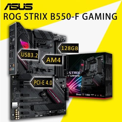 Socket AM4 Asus ROG STRIX B550-F GAMING Motherboard Support 3rd-Gen AMD Ryzen DDR4 128GB PCI-E 4.0 B550 Gaming Placa-mãe AM4 CPU