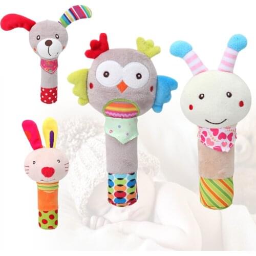 Differnet kinds Baby toys baby hand grip rod toys, educational toys rattle animal BB Stick Hand Bell Toy 20%Off