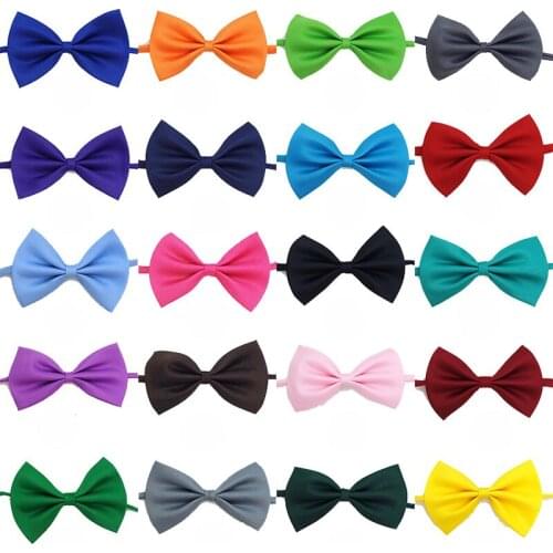 Adjustable Pet Dog Cat Bow Tie Soft Cloth Puppy Small Dog Kitten Neck Tie Collar Bowtie Cravat Cat Wedding Grooming Accessories
