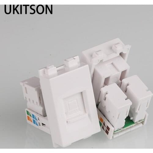 1 Unit RJ45 Network Slot 23x36mm Ethernet Socket Outlet Suit For 86mm 120mm Empty Wall Panel Faceplate