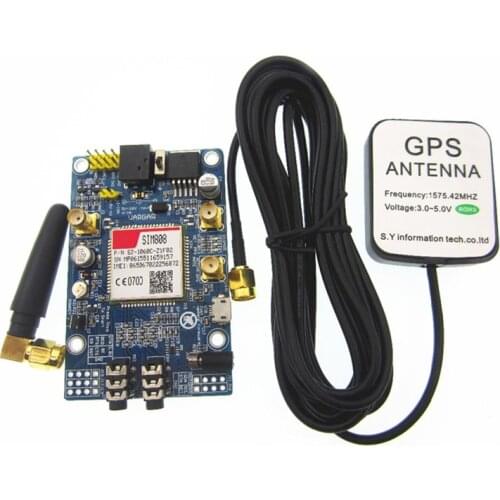 SIM808 Module GSM GPRS GPS Development Board IPX SMA with GPS Antenna for Raspberry Pi Support 2G 3G 4G SIM Card