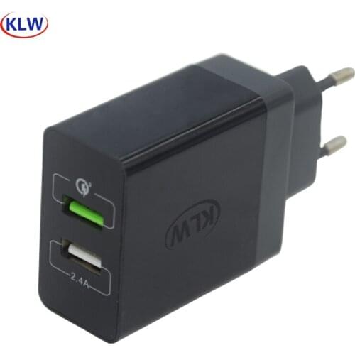 Universal wall travel QC3.0 Fast Dual USB Charger 30W Quick Charge 3.0 Mobile Phone Charger For Samsung Xiaomi Huawei FCP