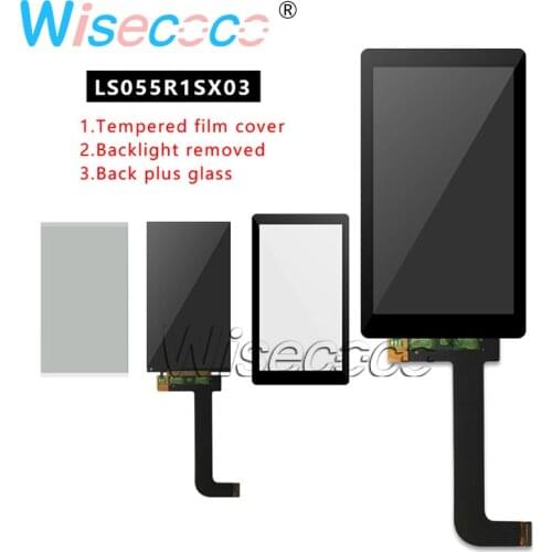 5.5 Inch 2k LCD Module 1440x2560 Display front glass protector attached thick glass backside no backlight for 3d Printer Projec