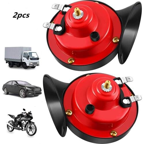 2pcs 300DB Loud Train Horn for Truck 12V Air Electric Snail Horn Waterproof Motorcycle Horn Double Horn Raging Sound for Car