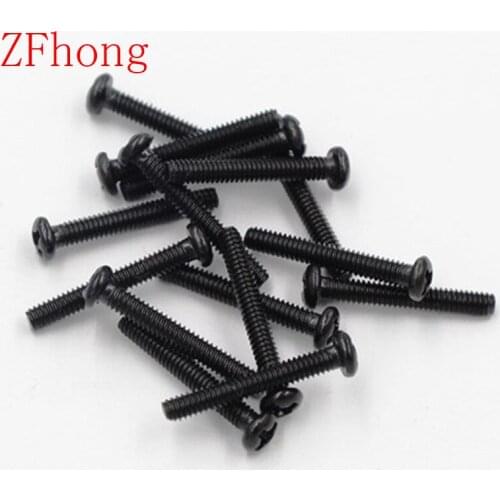 1000pcs M1.2*3/4/5/6 steel with black phillips pan round head machine screw