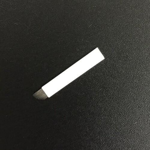 200Pcs/Lot 0.25mm Microblading Needle 14 Pin Lamina Tebori 14 Flex Microblading 14 Prong Flat Permanent Makeup Supplies