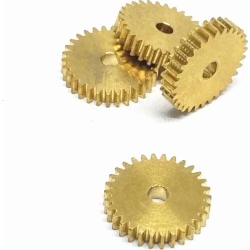 2x 0.5M 26/30/32/40/44 Teeth Gear Thickness 2mm copper small gear HOLE 1.98 2.02 3.98 4.02 4.98 5.02 mm hole diameter