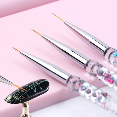 3pcs Nail Brush Professional Nail Art Drawing Painting Brushes Super Fine Liner Detailing Pen For UV Gel Polish Manicure BE1047