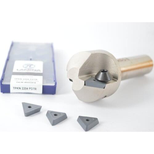 45 degree 24mm-50mm cnc Chamfering drill tool holder TP45 C32-50-130 + 10pcs TPKN 2204