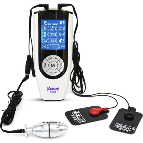 Electro shock anal butt plug vaginal beads ball body stimulate massage pad anus stopper adult erotic Sex toys for man woman