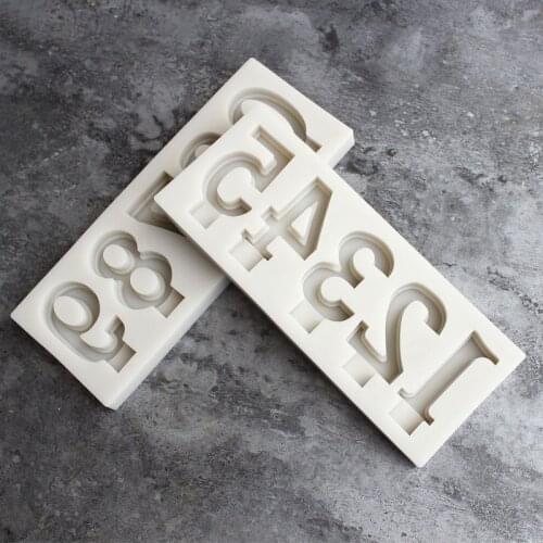 Aouke Number Decorating Molds Cake Silicone Sugarpaste Candy Chocolate Gumpaste Clay Mould